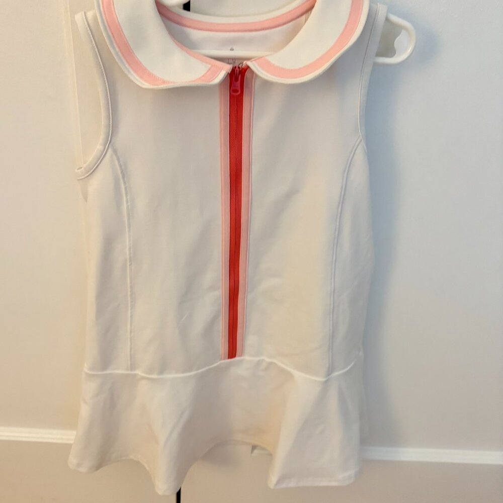 Classic Prep Girls White Tennis Dress Size 8